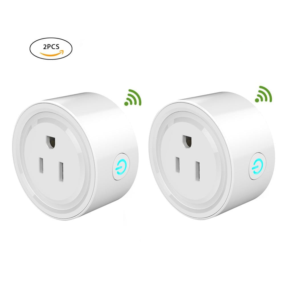 2-pack of WiFi smart plugs with app and voice control – compatible with Alexa, Google Assistant, iOS, and Android