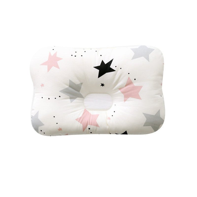 Baby pillow with star patterns on a white background