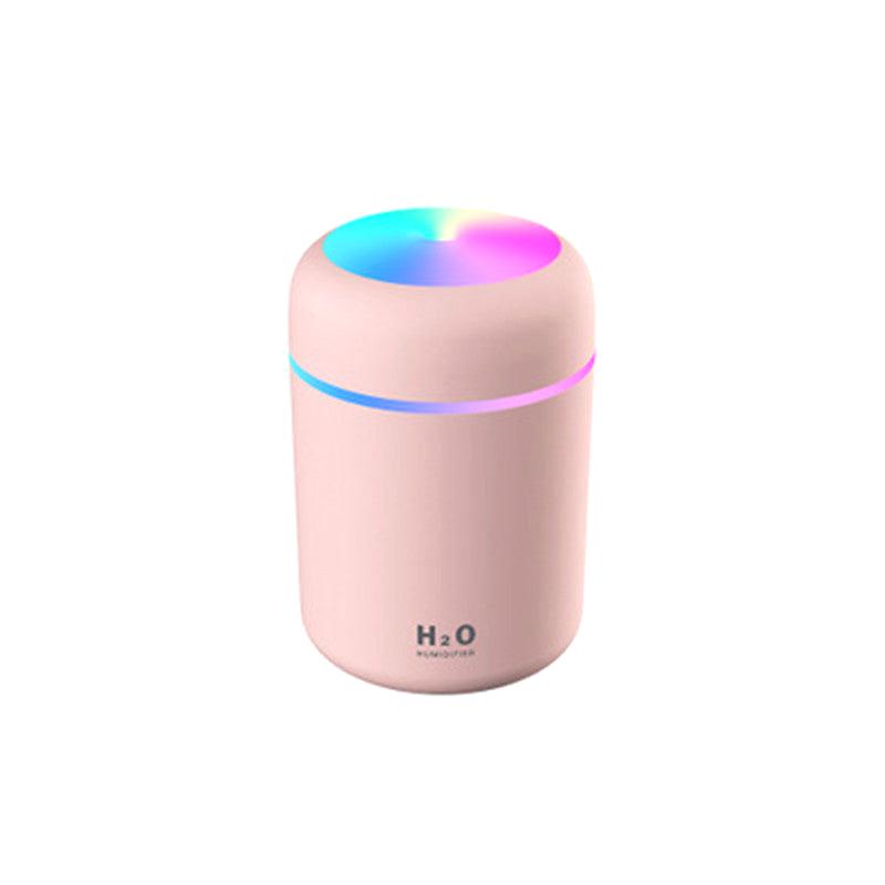 Pink Color Cup USB Air Humidifier with LED light on a white background