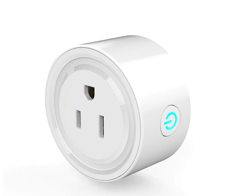 WiFi Smart Plug with power button and compact round design