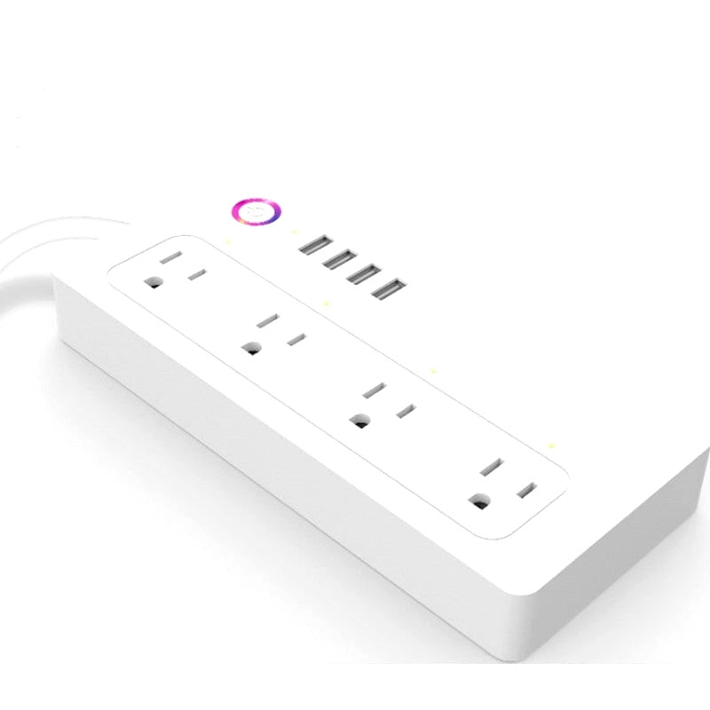 WiFi Smart Power Strip with 4 AC outlets and 4 USB ports