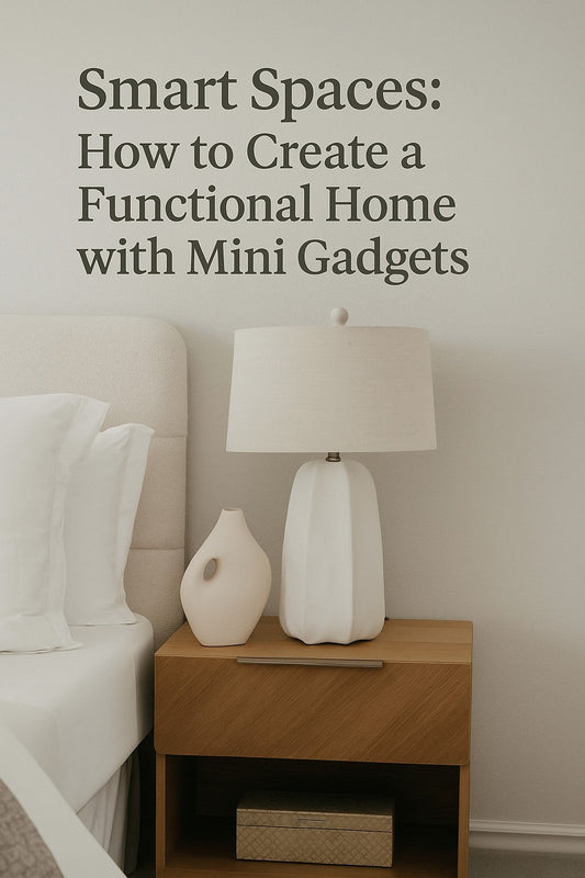 Cozy minimalist bedroom corner with small decor and soft lighting, representing smart and functional home spaces.