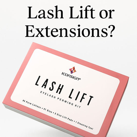 Lash Lift Kit cover image with the text "Lash Lift or Extensions?"