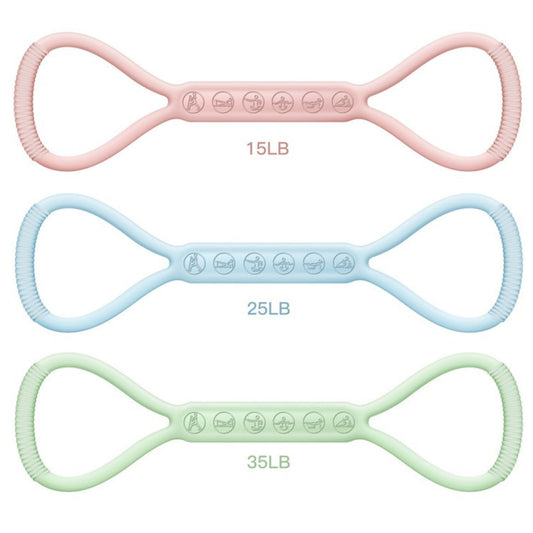 Colorful mini resistance bands set for home workouts and yoga training