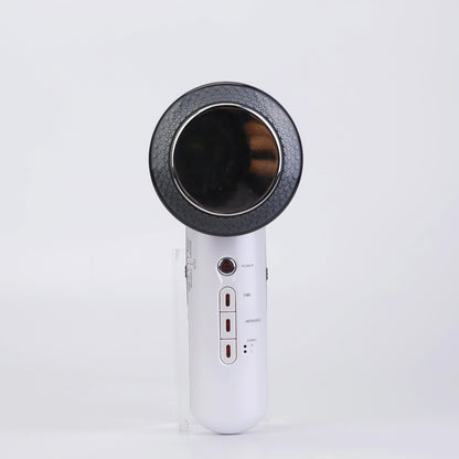 Front view of 3-in-1 ultrasonic body shaping massager standing on a white background