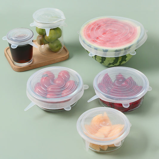 6PCS Silicone Food Wrap Lids