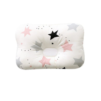 Baby pillow with star patterns on a white background