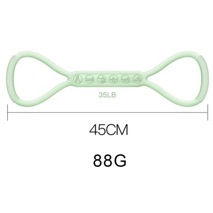 Green mini resistance band with size 45 cm and weight 88 g – durable silicone fitness band
