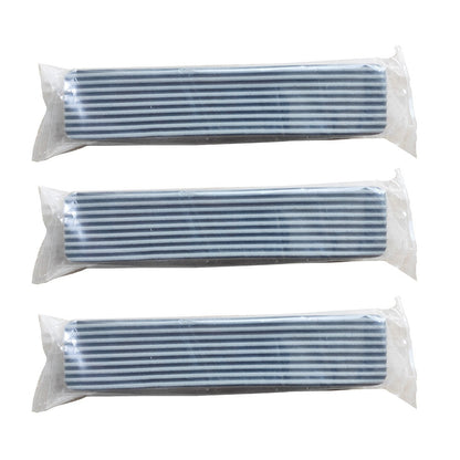 Pack of three replacement mop refill heads in sealed plastic packaging, ideal for compact self-squeeze mop.
