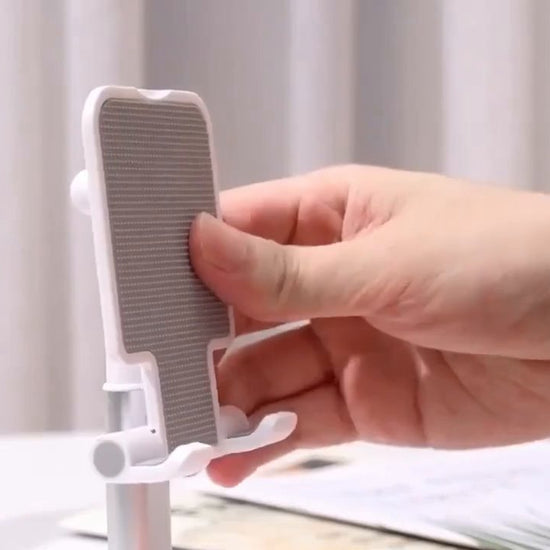 Product demo video showing the adjustable foldable phone and tablet stand in everyday use.