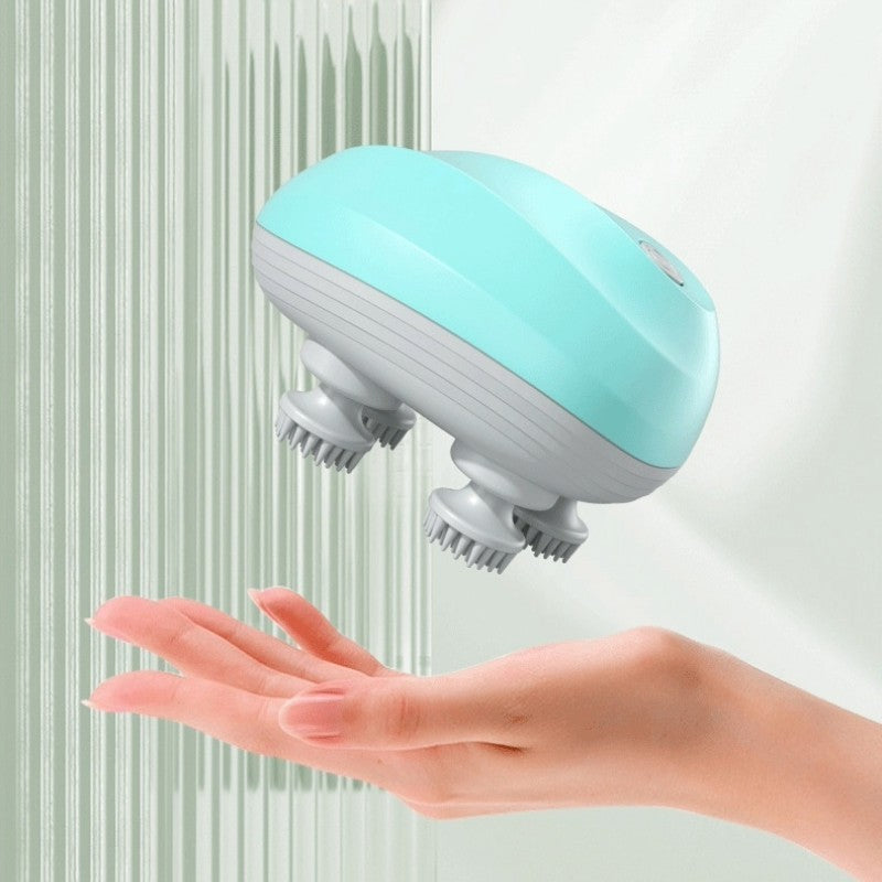 Lightweight waterproof scalp massager with ergonomic handheld design