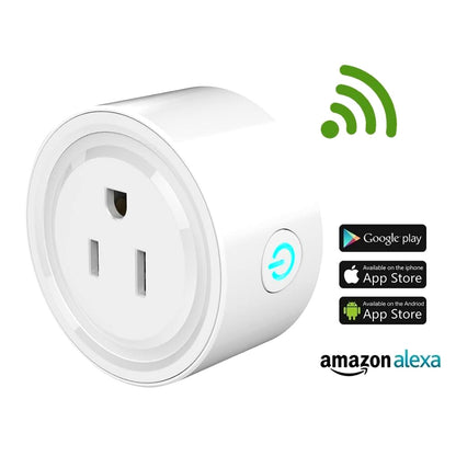 WiFi Smart Plug compatible with Alexa, Google Play, and App Store