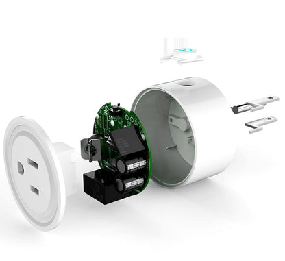 Exploded view of WiFi Smart Plug showing internal electronic components
