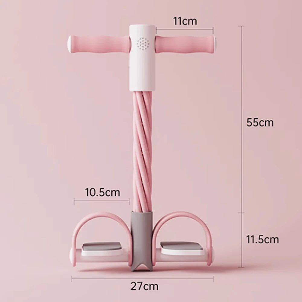 Size guide for Yoga Pedal Resistance Band with detailed dimensions in centimeters